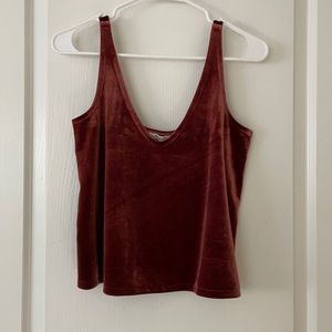 Madewell velvet red tank